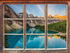 Bergsee 3D Wandtattoo Fenster