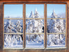 Winterwald  3D Wandtattoo Fenster