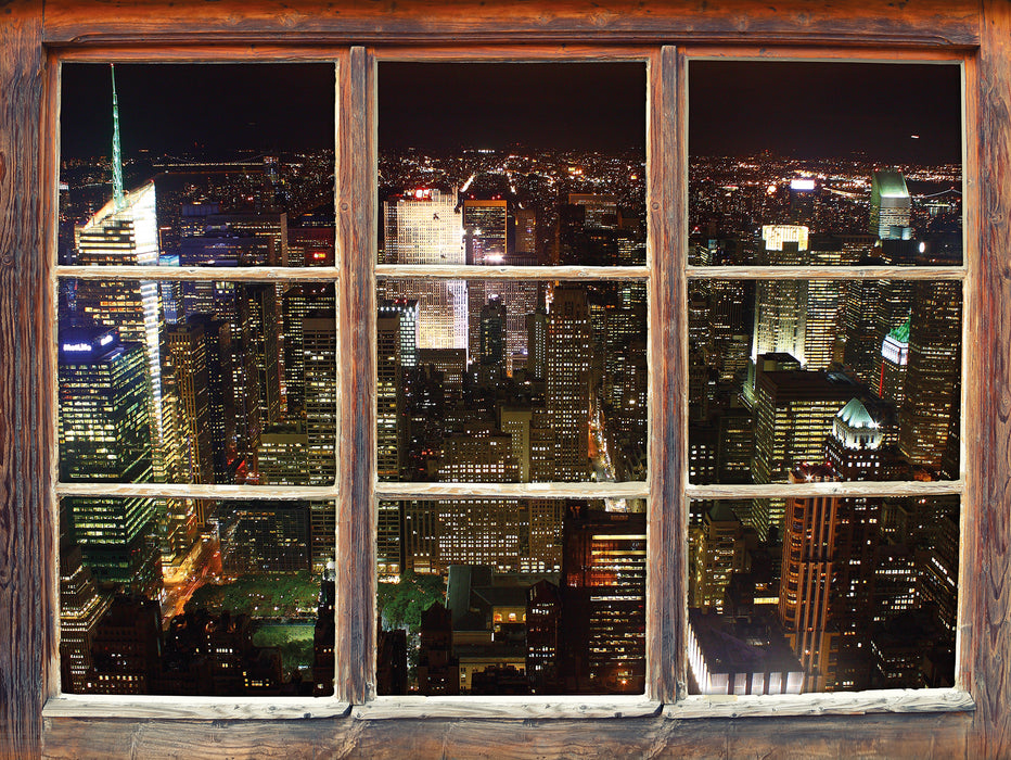 Nightlife Big City  3D Wandtattoo Fenster