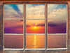Meer im Sonnenaufgang 3D Wandtattoo Fenster
