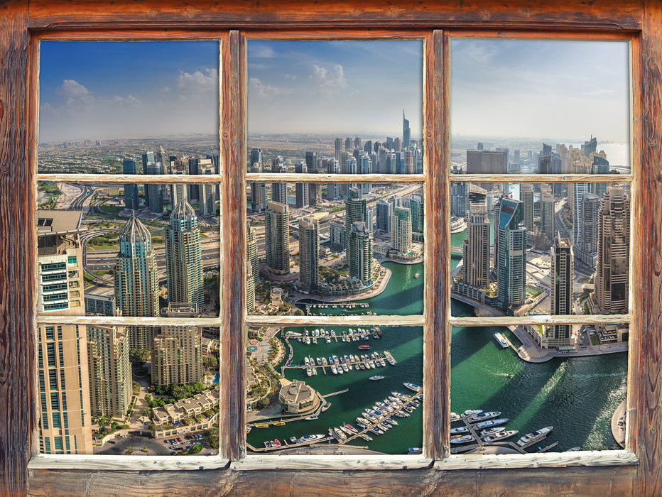 Dubai Hotel Burj al Arab  3D Wandtattoo Fenster