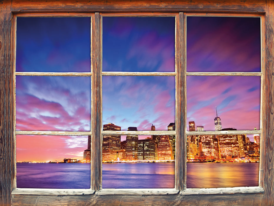 Skyline New York  3D Wandtattoo Fenster