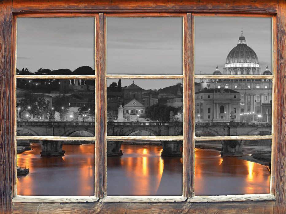 Petersdom am Abend 3D Wandtattoo Fenster