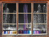 Skyline von Dubai bei Nacht 3D Wandtattoo Fenster