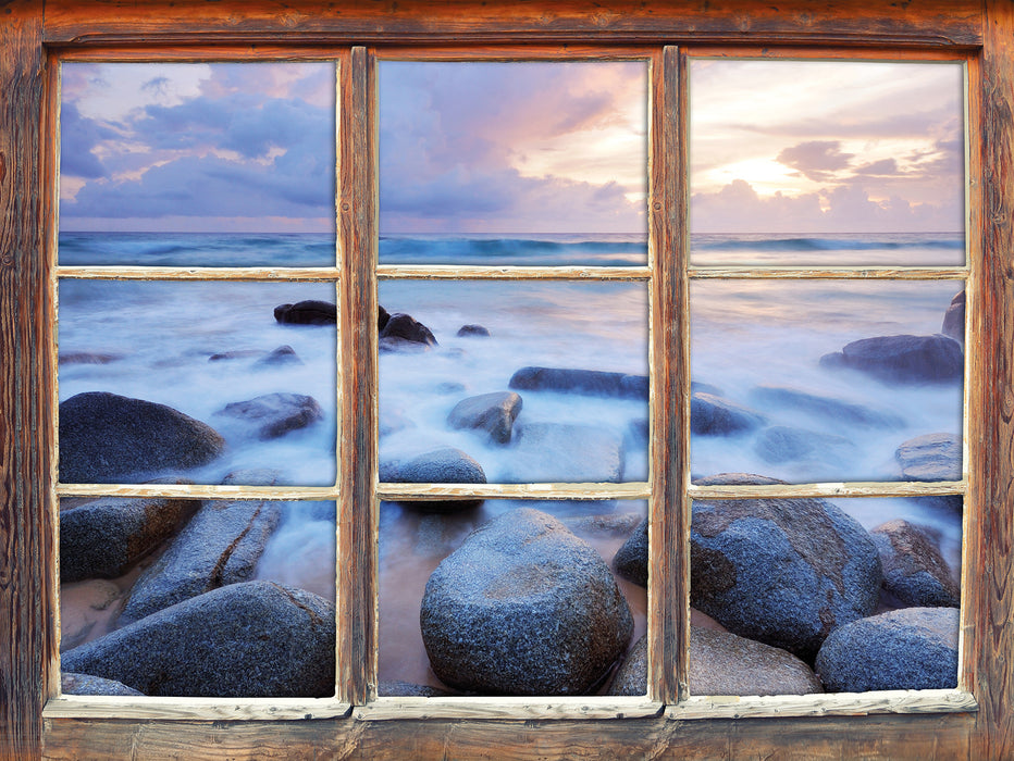 Romantisches Meer  3D Wandtattoo Fenster