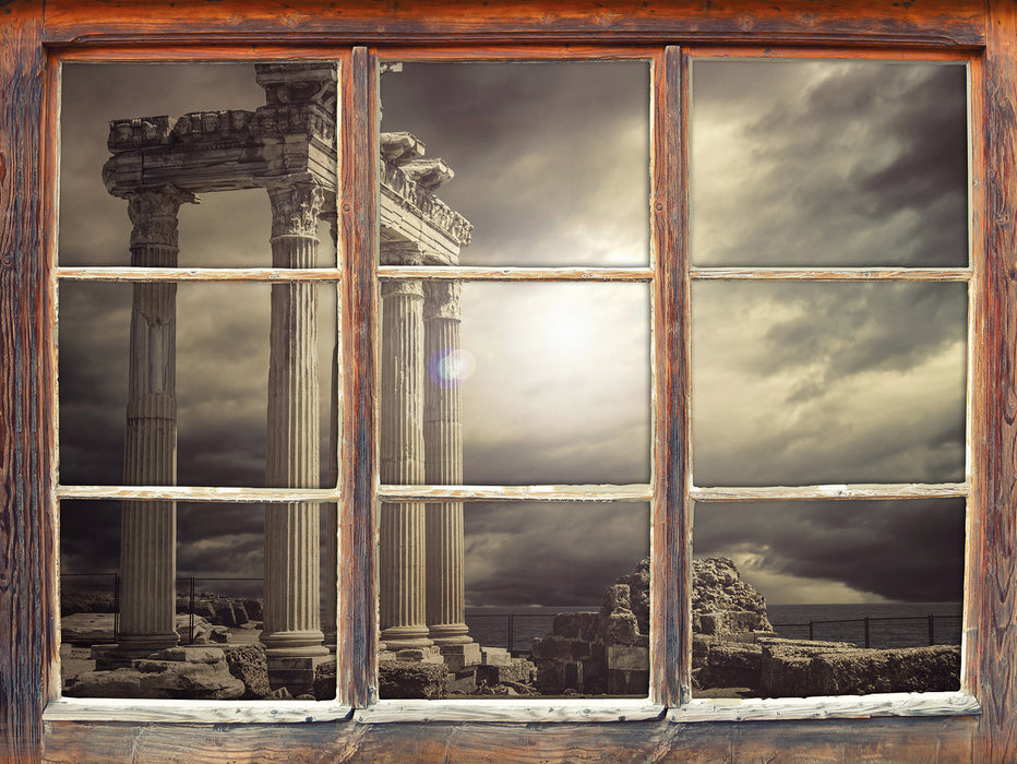 Apollon Tempel Ruine in Side  3D Wandtattoo Fenster