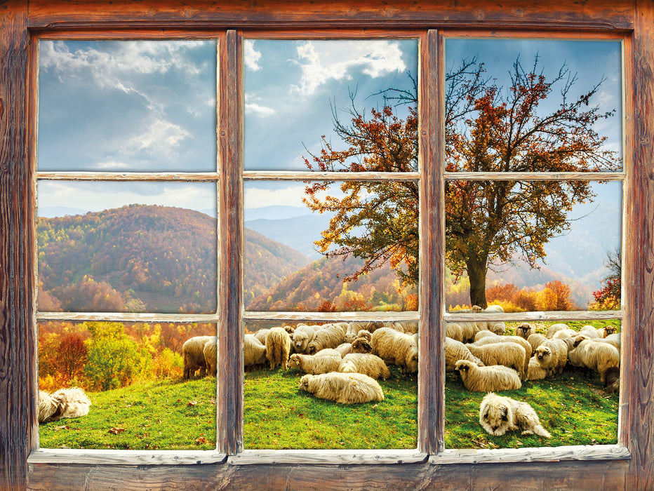 Romanian Carpathians Gebirge  3D Wandtattoo Fenster