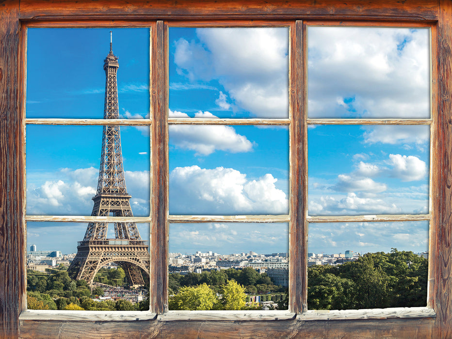 Riesiger Eiffelturm in Paris  3D Wandtattoo Fenster