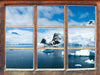 Winterlandschaft in der Antarktis  3D Wandtattoo Fenster