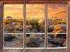 Joshua Wüste im Sonnenuntergang 3D Wandtattoo Fenster