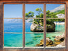 Dalmatia Strand in Kroatien 3D Wandtattoo Fenster
