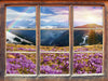 Berge mit Regenbogen  3D Wandtattoo Fenster