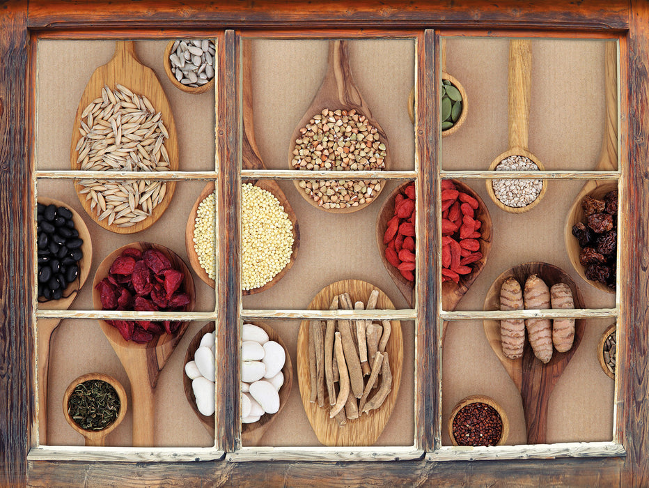 Super-Health Food  3D Wandtattoo Fenster