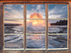Heiße Quelle in Island  3D Wandtattoo Fenster