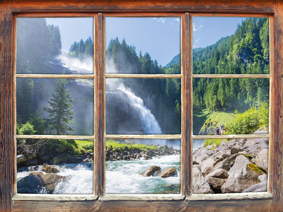Wasserfälle Nationalpark Salzburg 3D Wandtattoo Fenster