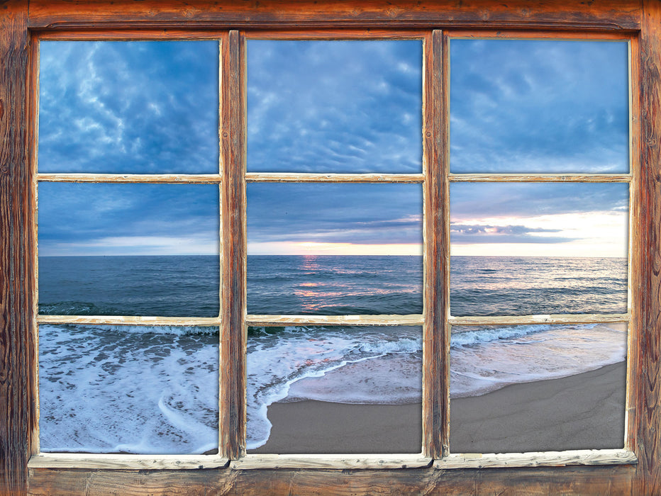 Strandufer  3D Wandtattoo Fenster