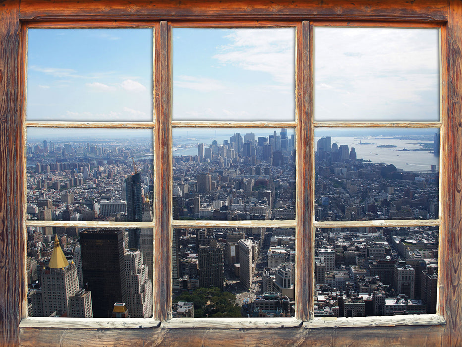 New York City Panorama 3D Wandtattoo Fenster