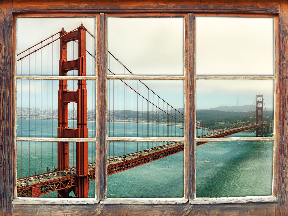 Golden Gate Bridge  3D Wandtattoo Fenster