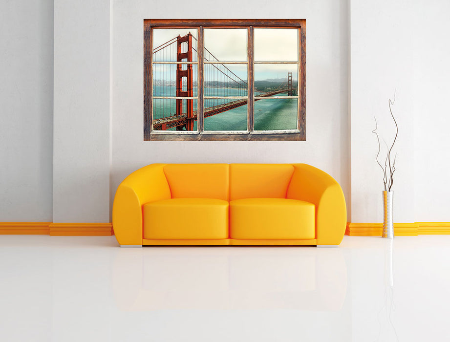 Golden Gate Bridge 3D Wandtattoo Fenster Wand