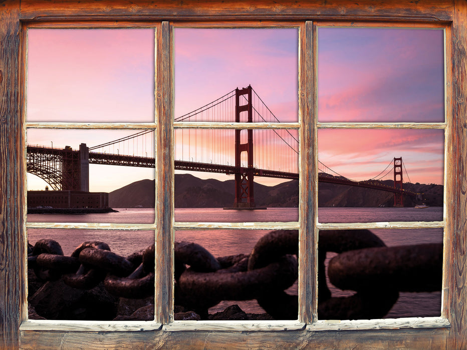 Golden Gate Bridge  3D Wandtattoo Fenster