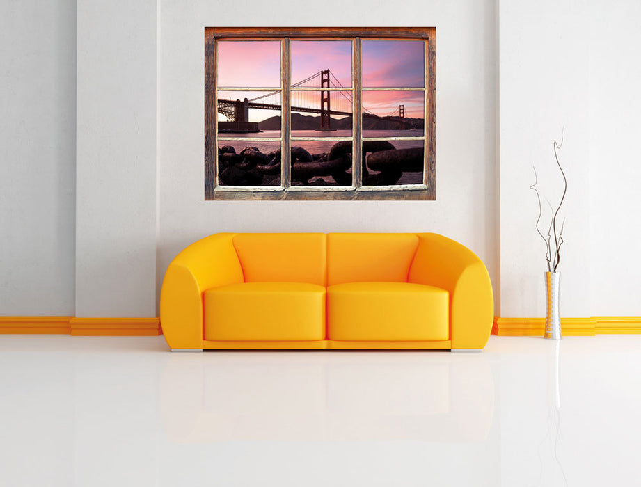 Golden Gate Bridge 3D Wandtattoo Fenster Wand