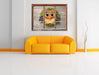 das lustige Eulen Sandwich 3D Wandtattoo Fenster Wand