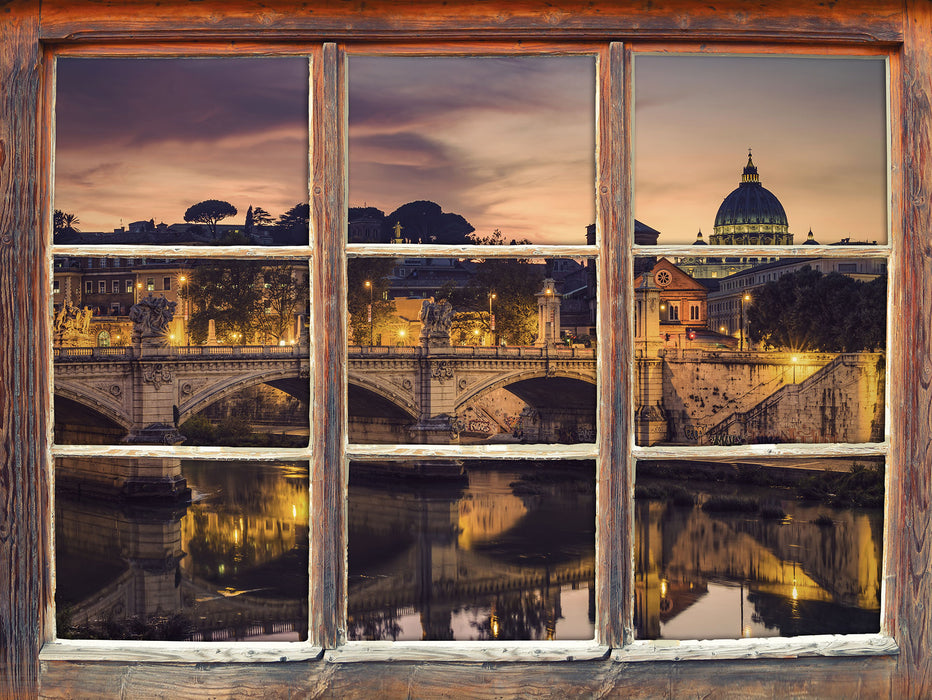 Rom Kathedrale St. Peter  3D Wandtattoo Fenster