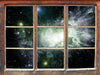 ferne Galaxie im Sternenstaub  3D Wandtattoo Fenster