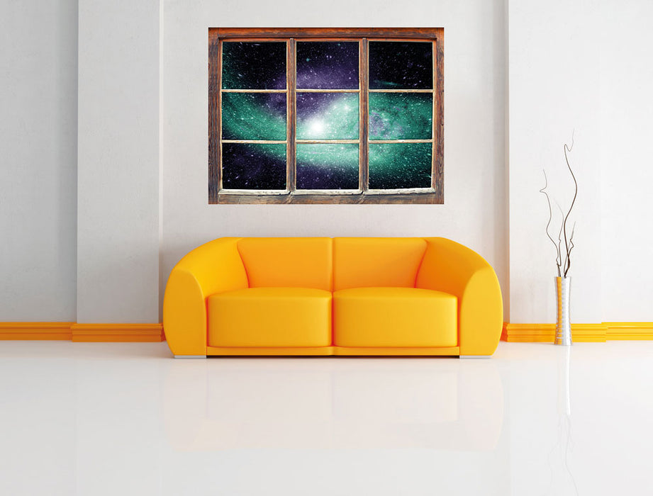 ferne Galaxie im Sternenstaub 3D Wandtattoo Fenster Wand