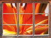 orange Lilie in Nahaufnahme  3D Wandtattoo Fenster