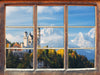 Schloss Neuschwanstein Herbst 3D Wandtattoo Fenster