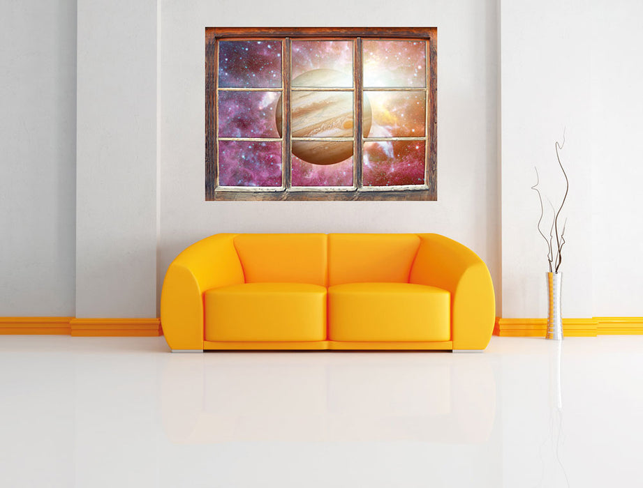 Planet Jupiter im Universum 3D Wandtattoo Fenster Wand