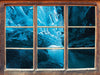 abstrakte Eislandschaft  3D Wandtattoo Fenster
