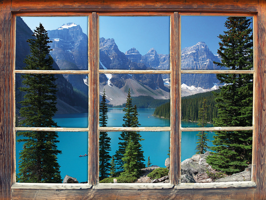 Moraine Lake kanadische Berge 3D Wandtattoo Fenster