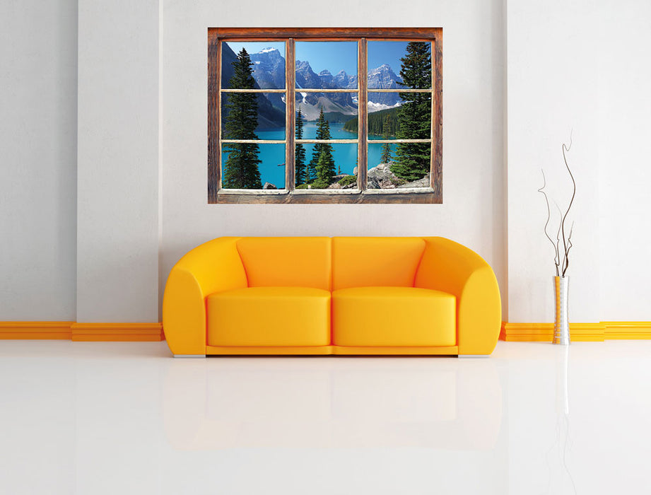Moraine Lake kanadische Berge 3D Wandtattoo Fenster Wand