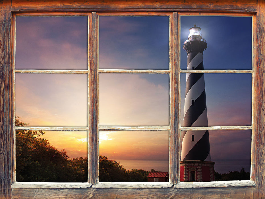 Cape Hatteras Leuchtturm  3D Wandtattoo Fenster