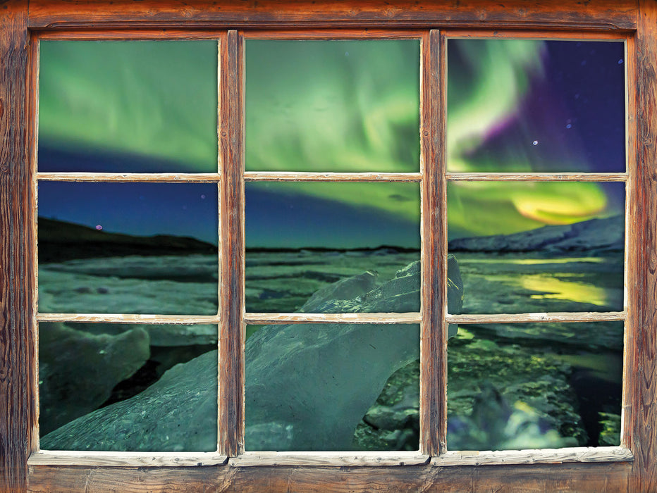 Gletscher Island  3D Wandtattoo Fenster