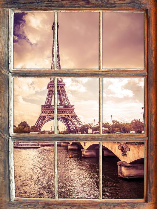 Eiffelturm in Paris 3D Wandtattoo Fenster