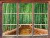 Kyoto Japan Bambuswald  3D Wandtattoo Fenster