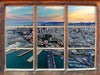 San Francisco bei Sonnenuntergang  3D Wandtattoo Fenster