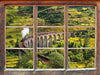 Eisenbahnviadukt in Schottland  3D Wandtattoo Fenster