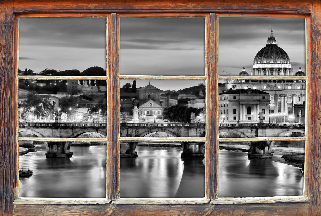 Vatikan Petersplatz 3D Wandtattoo Fenster