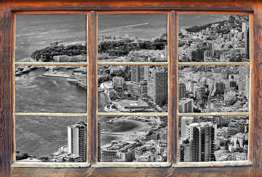 Blick auf das Monte Carlo 3D Wandtattoo Fenster