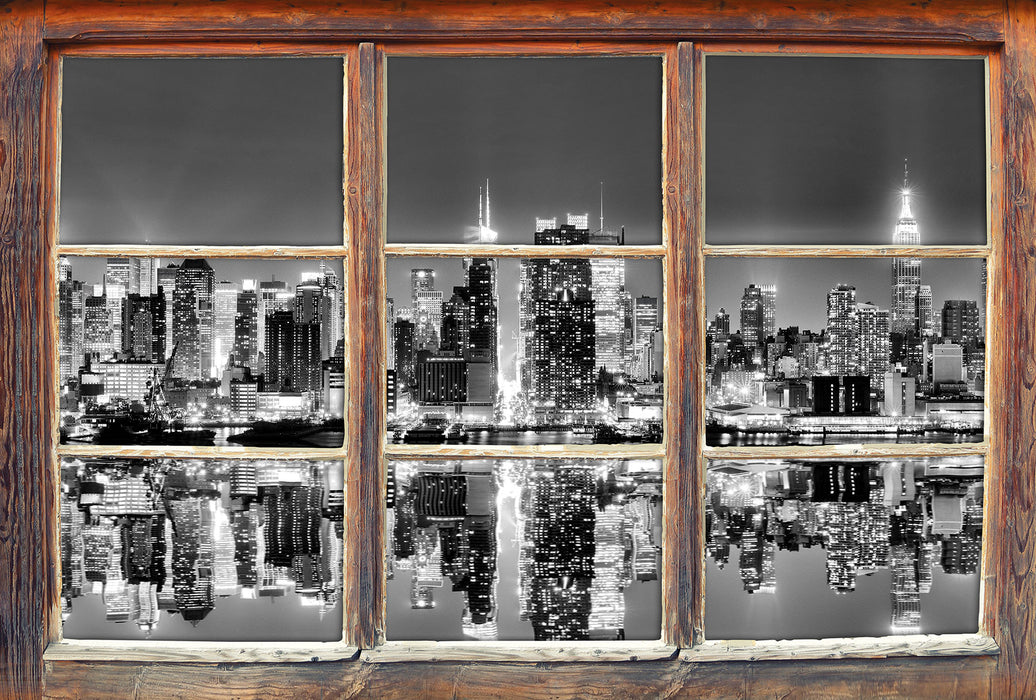 Manhattan Skyline 3D Wandtattoo Fenster