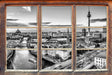 Skyline von Berlin B&W 3D Wandtattoo Fenster