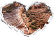 Atemberaubender Grand Canyon  3D Wandtattoo Herz