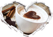 Tasse Kaffee mit Schokolade  3D Wandtattoo Herz