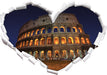 Colosseum in Rom  3D Wandtattoo Herz