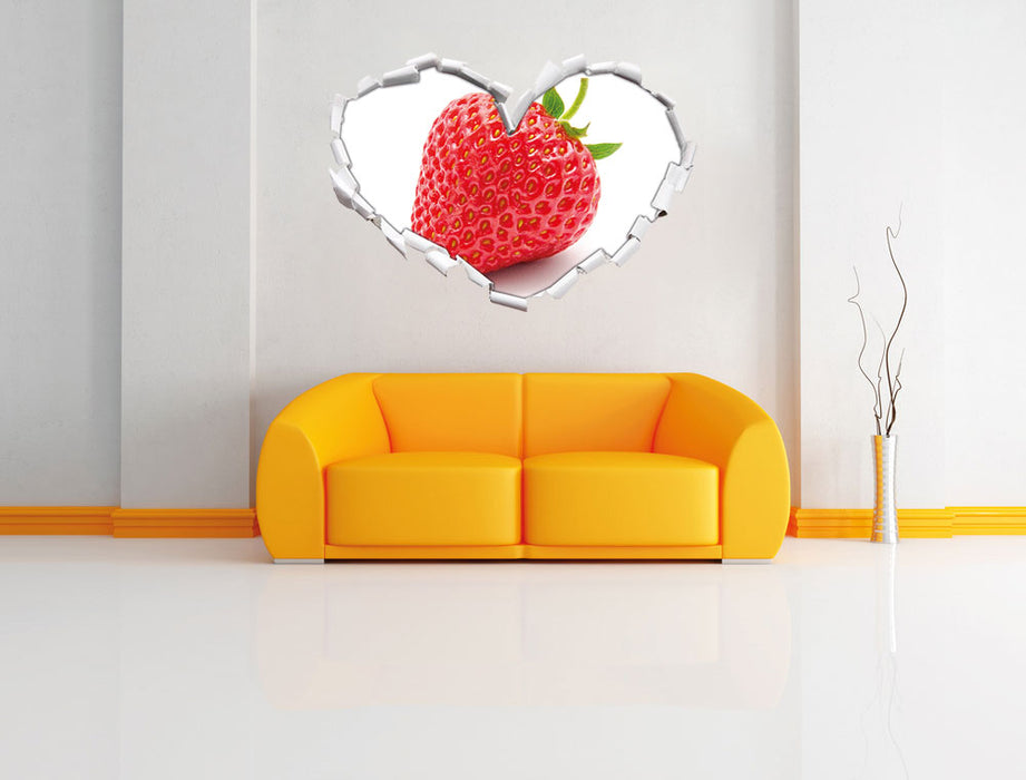 Leckere Erdbeere 3D Wandtattoo Herz Wand