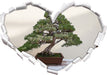 Bonsai Baum  3D Wandtattoo Herz